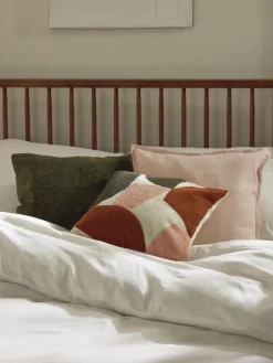 Funda de cojín de algodón estampado abstracto Nomi