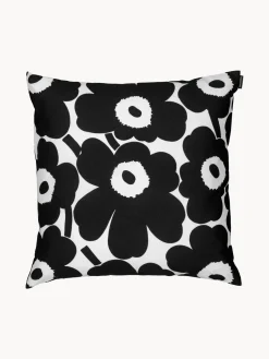 Funda de cojín de algodón estampado floral Pieni