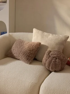 Funda de cojín de borreguillo Dotty