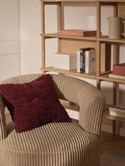 Funda de cojín de borreguillo Dotty