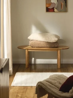 Funda de cojín de borreguillo Dotty