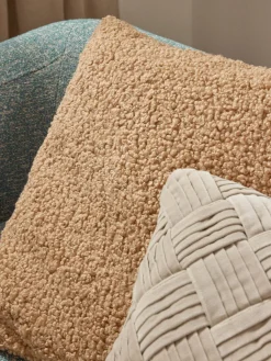 Funda de cojín de borreguillo Dotty