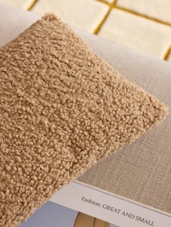 Funda de cojín de borreguillo Dotty