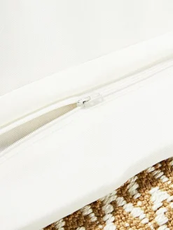 Funda de cojín de exterior con tejido estampado y flecos Suria