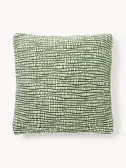 Funda de cojín de lana bordada Jaira