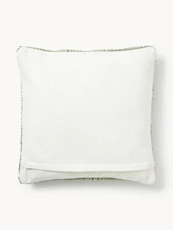 Funda de cojín de lana bordada Jaira