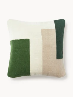 Funda de cojín de lana con diseño abstracto Aylin