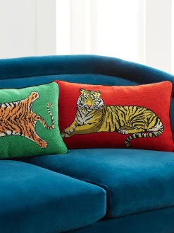 Funda de cojín de lana Safari