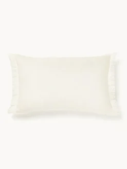 Funda de cojín de lino con flecos Luana