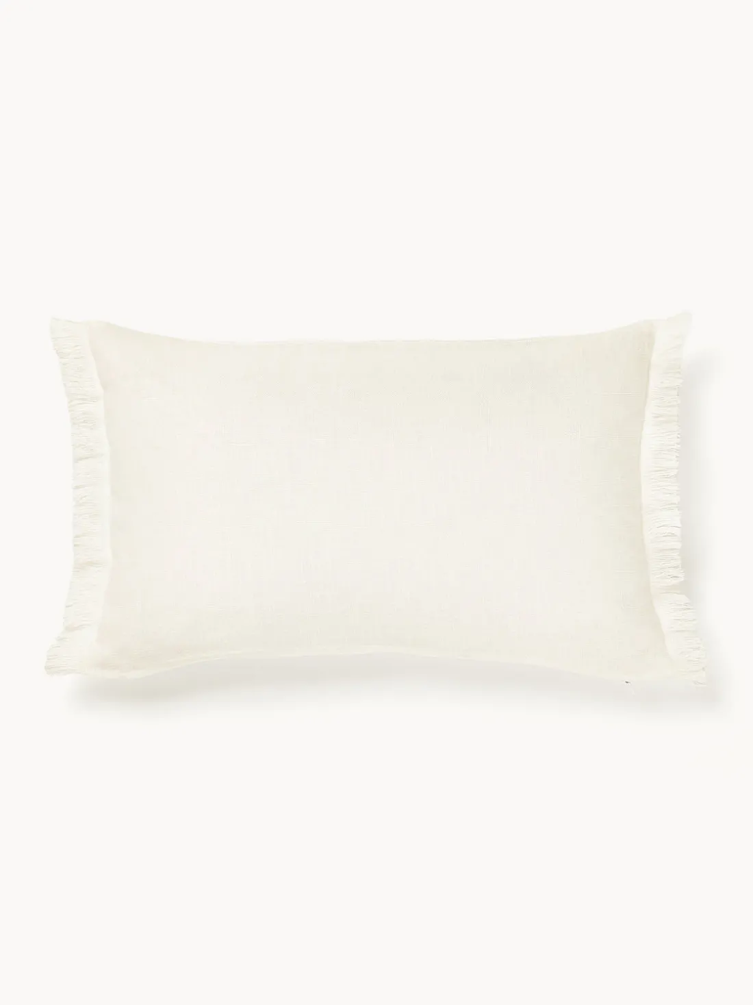 Funda de cojín de lino con flecos Luana