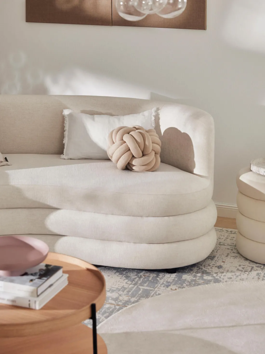 Funda de cojín de lino con flecos Luana