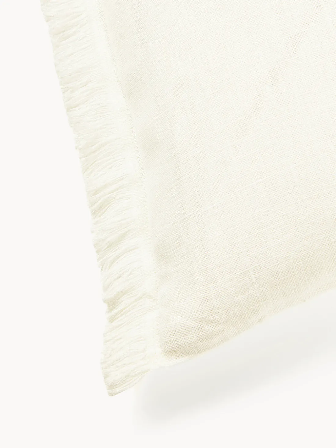 Funda de cojín de lino con flecos Luana