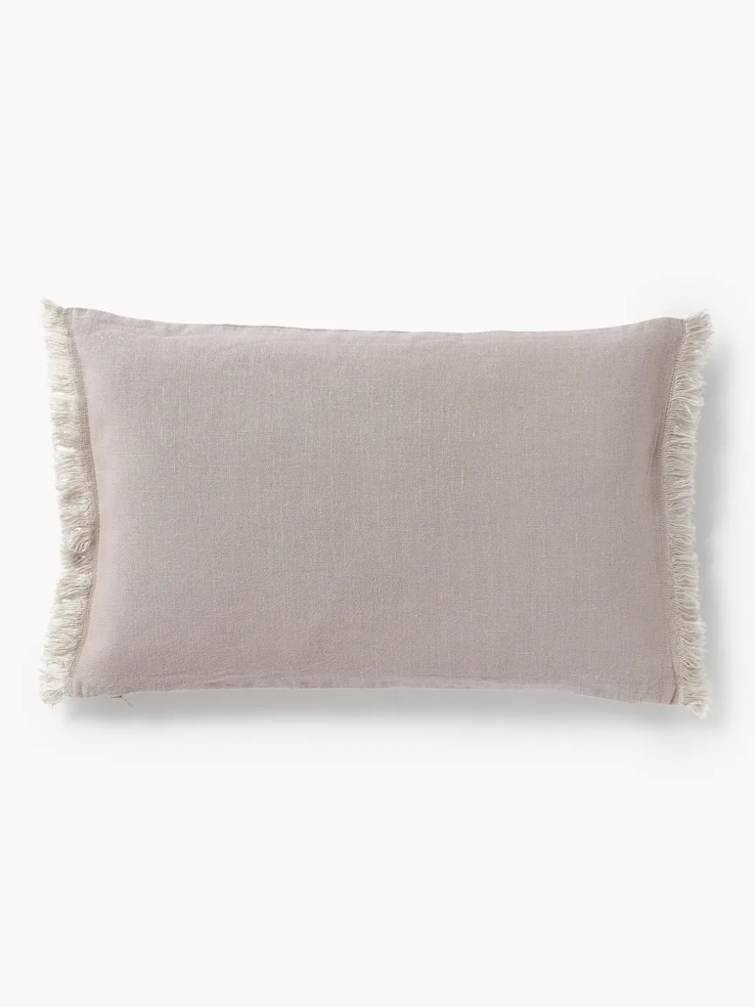 Funda de cojín de lino con flecos Luana