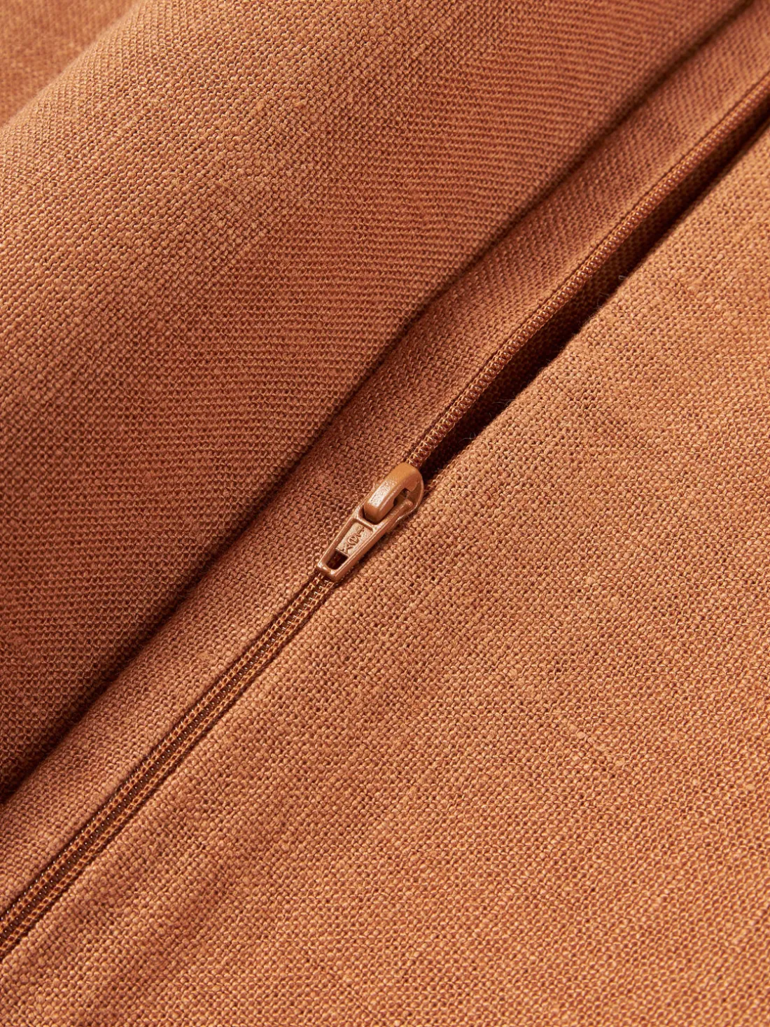 Funda de cojín de lino con flecos Luana