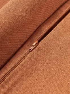 Funda de cojín de lino con flecos Luana