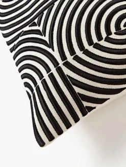 Funda de cojín de lino con estampado gráfico Lexi