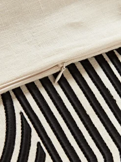 Funda de cojín de lino con estampado gráfico Lexi