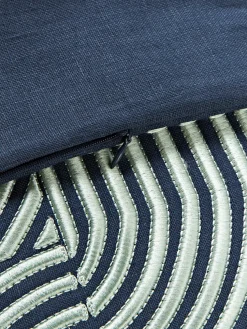 Funda de cojín de lino con estampado gráfico Lexi