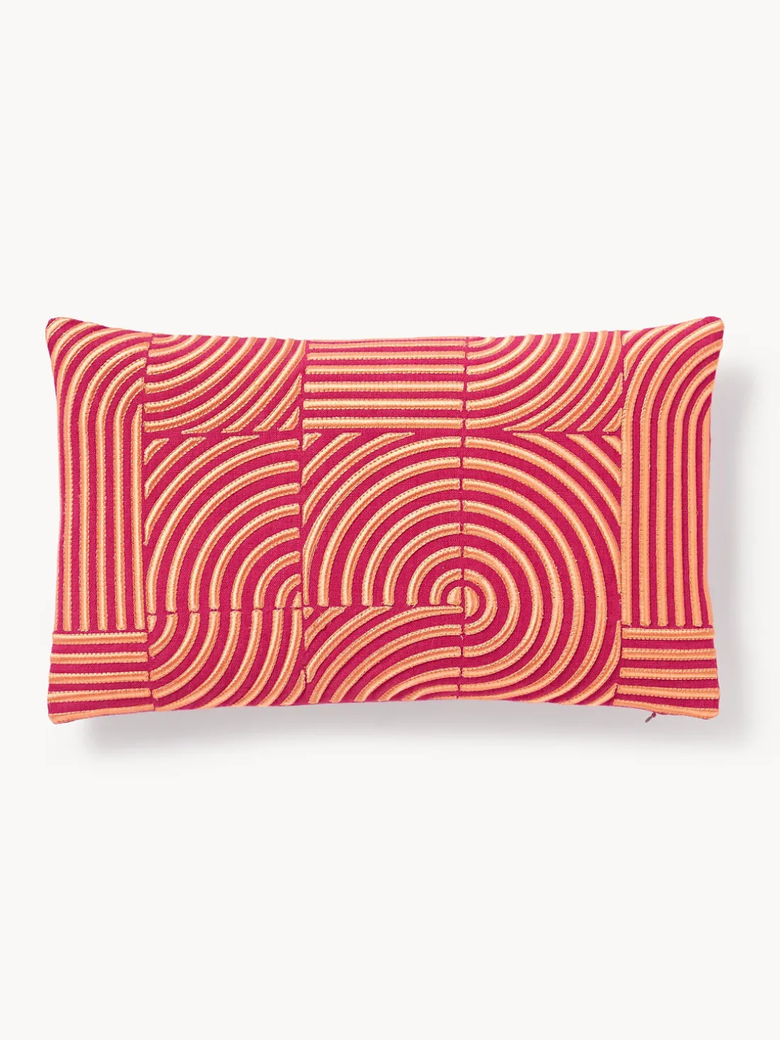 Funda de cojín de lino con estampado gráfico Lexi