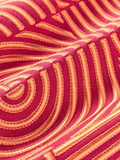 Funda de cojín de lino con estampado gráfico Lexi