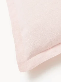 Funda de cojín de lino con dobladillo elevado Taryn
