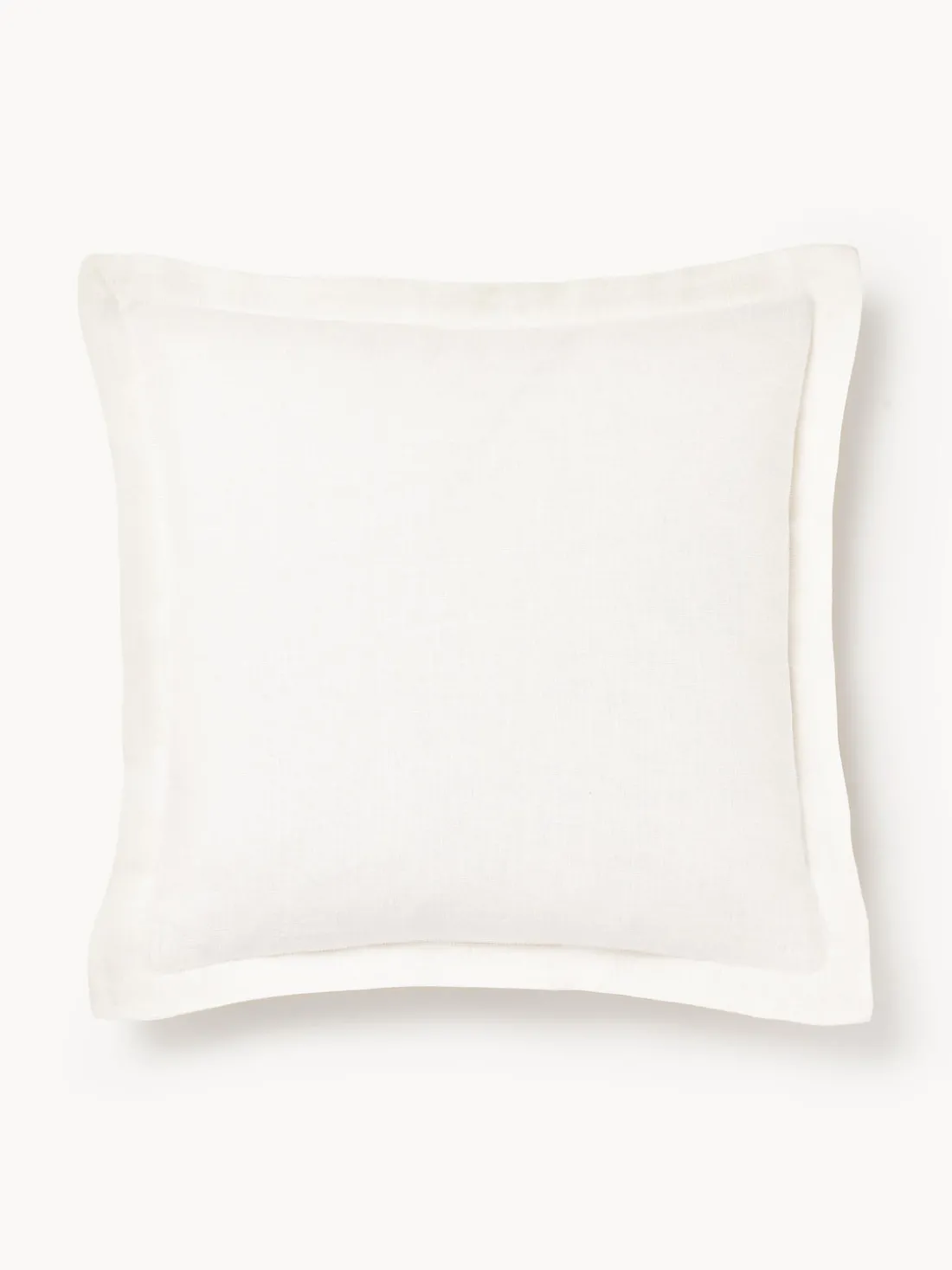 Funda de cojín de lino con dobladillo elevado Taryn