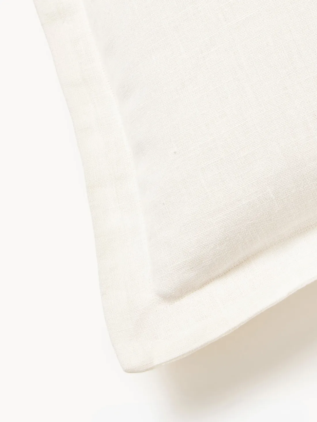 Funda de cojín de lino con dobladillo elevado Taryn