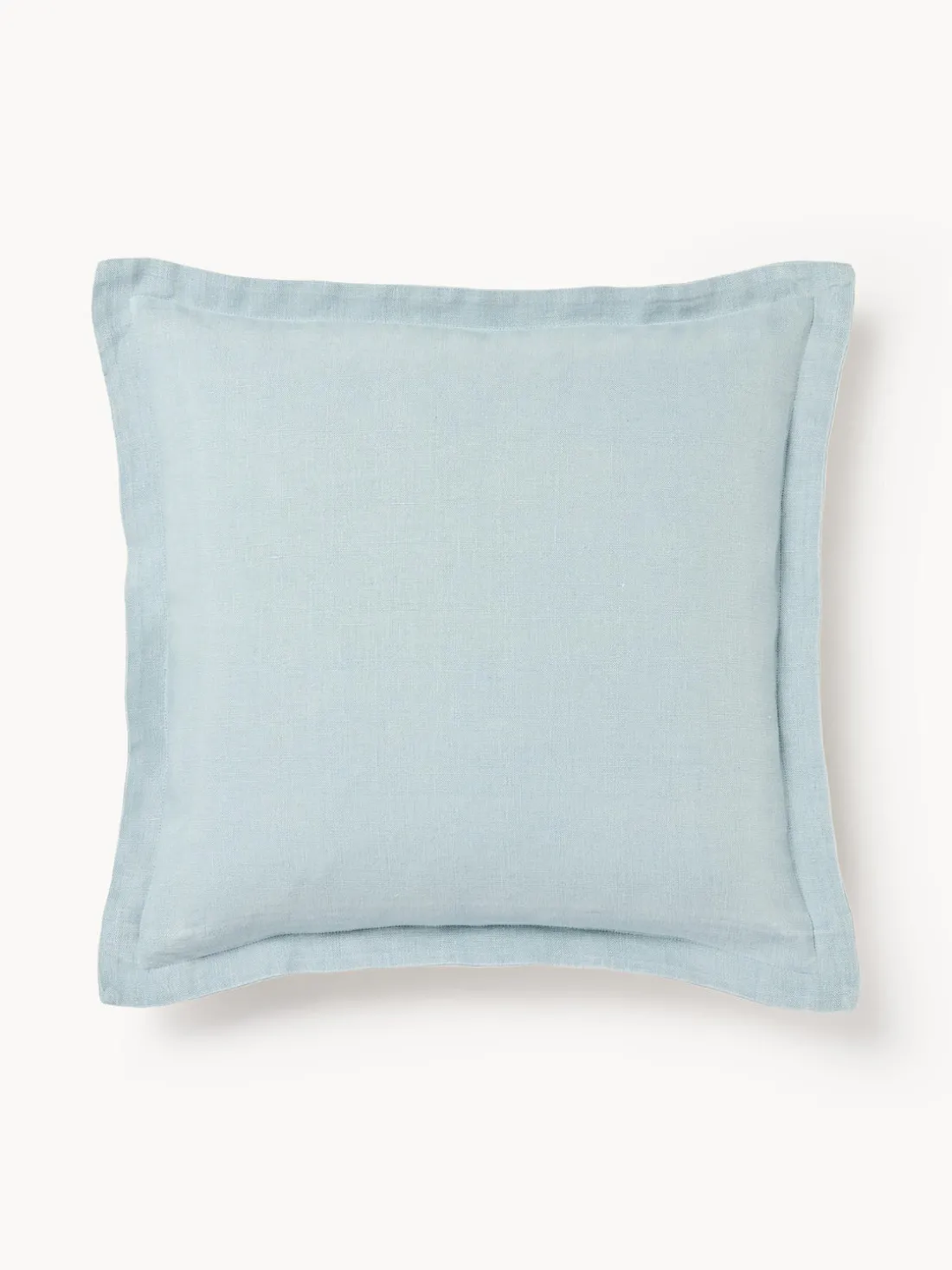 Funda de cojín de lino con dobladillo elevado Taryn