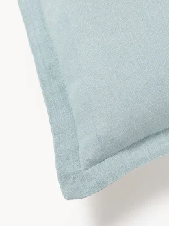 Funda de cojín de lino con dobladillo elevado Taryn