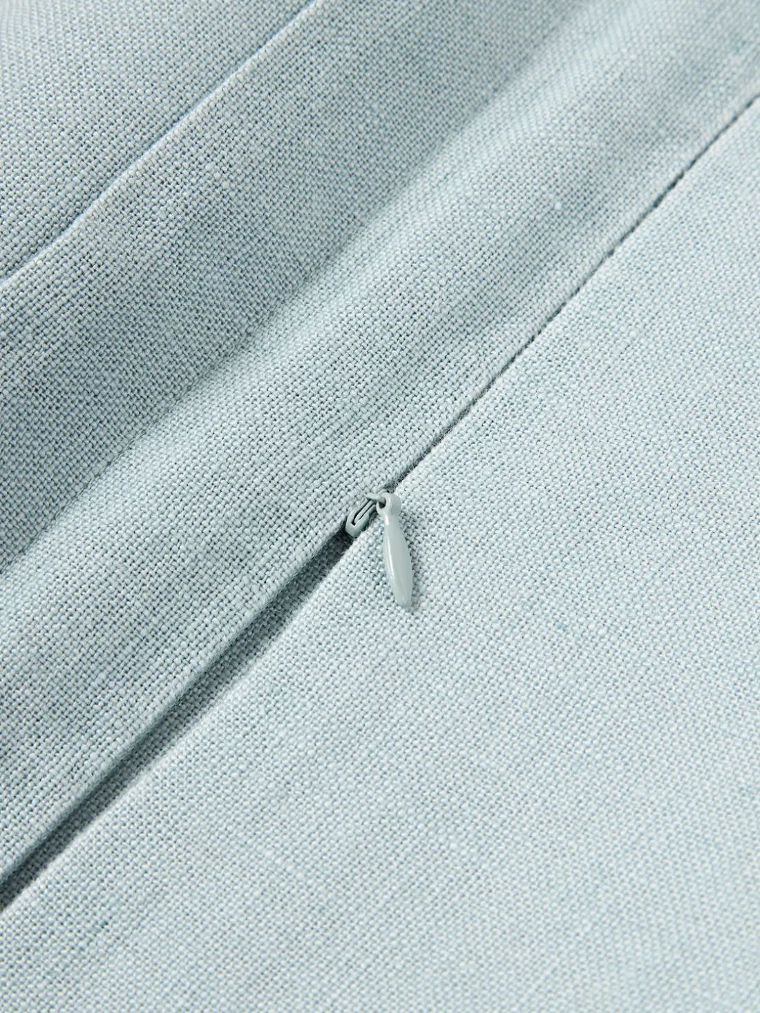 Funda de cojín de lino con dobladillo elevado Taryn