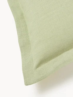 Funda de cojín de lino con dobladillo elevado Taryn