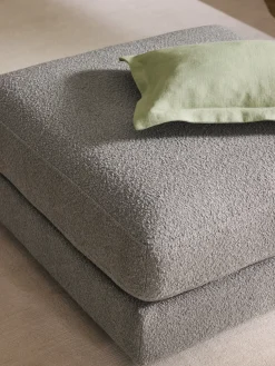 Funda de cojín de lino con dobladillo elevado Taryn