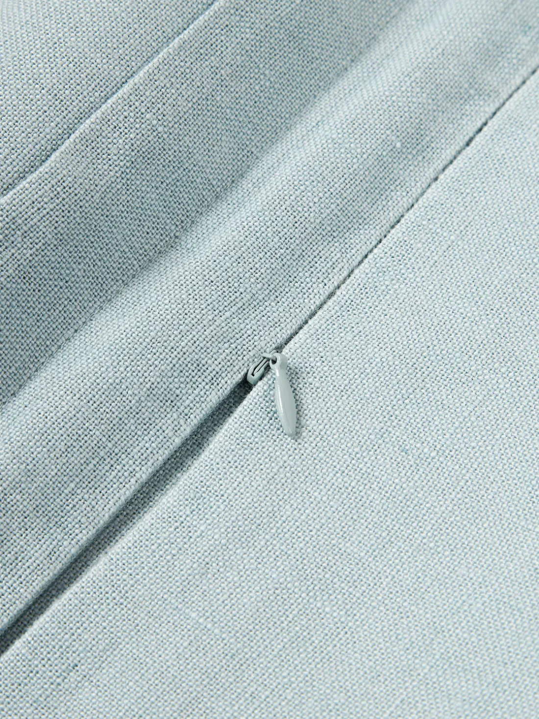 Funda de cojín de lino con dobladillo elevado Taryn