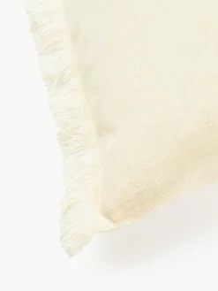 Funda de cojín de lino con flecos Luana