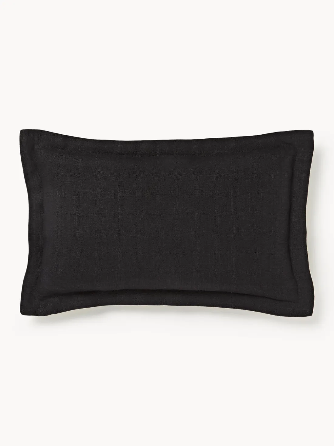 Funda de cojín de lino con dobladillo elevado Taryn