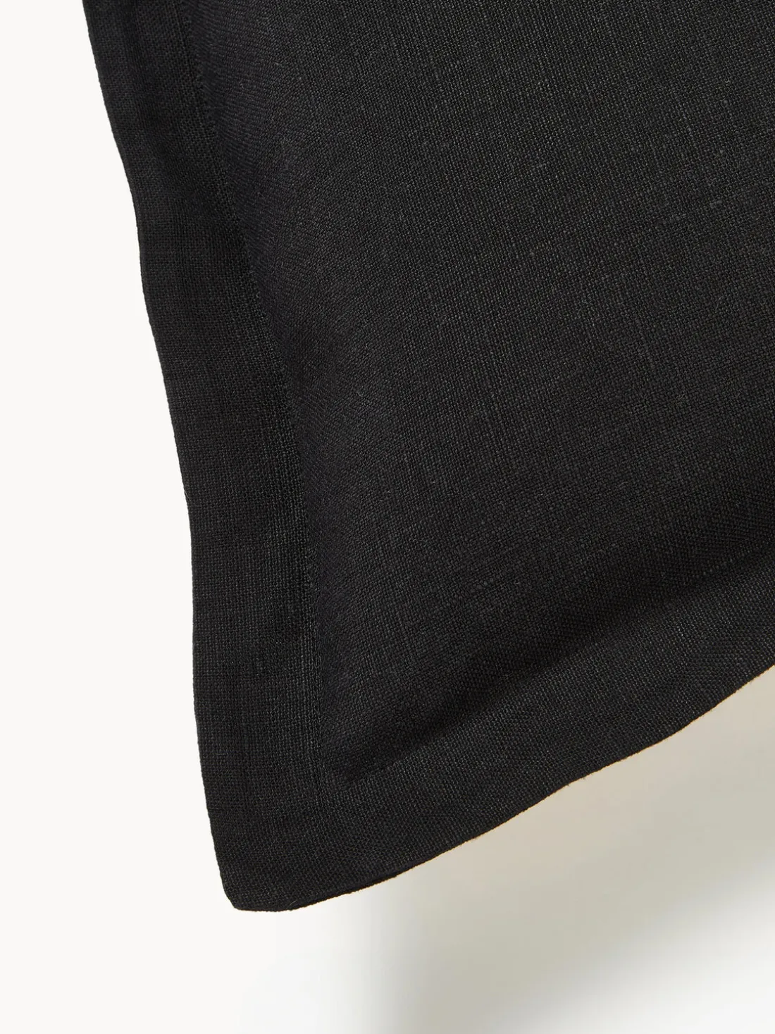 Funda de cojín de lino con dobladillo elevado Taryn