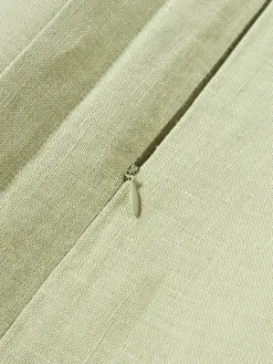 Funda de cojín de lino con dobladillo elevado Taryn