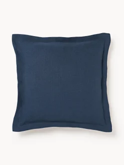 Funda de cojín de lino con dobladillo elevado Taryn