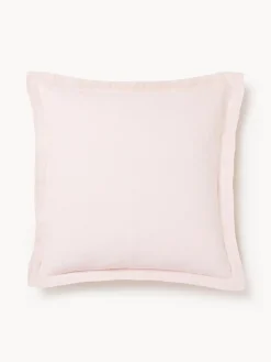 Funda de cojín de lino con dobladillo elevado Taryn