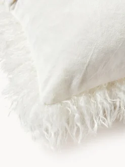 Funda de cojín de pelo sintético rizado Morten