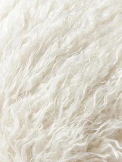 Funda de cojín de pelo sintético rizado Morten