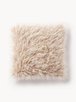 Funda de cojín de pelo sintético rizado Morten