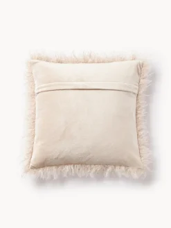 Funda de cojín de pelo sintético rizado Morten