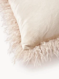 Funda de cojín de pelo sintético rizado Morten