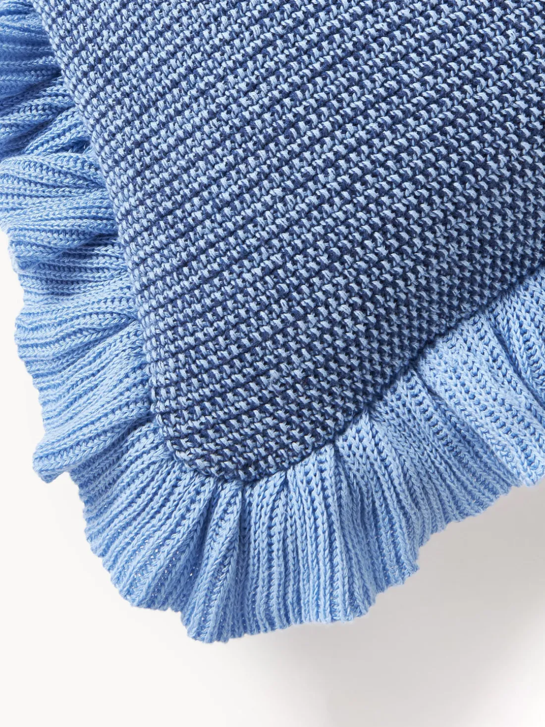 Funda de cojín de punto con volantes Pansy