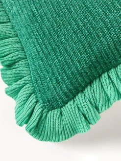 Funda de cojín de punto con volantes Pansy