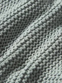 Funda de cojín de punto de algodón ecológico Adalyn