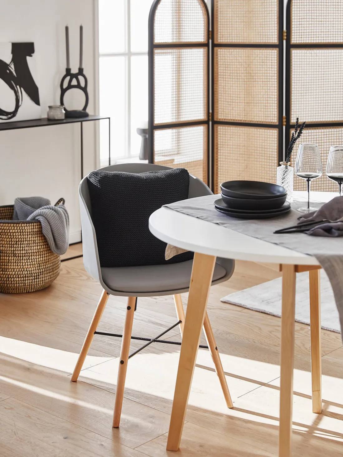 Funda de cojín de punto de algodón ecológico Adalyn