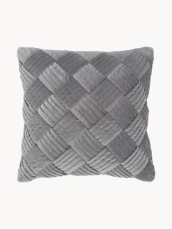 Funda de cojín de terciopelo texturizada Sina