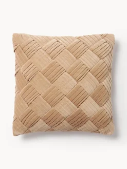 Funda de cojín de terciopelo texturizada Sina